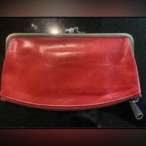 New HOBO MILLIE CLUTCH in brick red